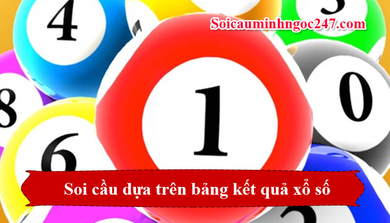 Soi cầu dựa trên bảng kết quả xổ số